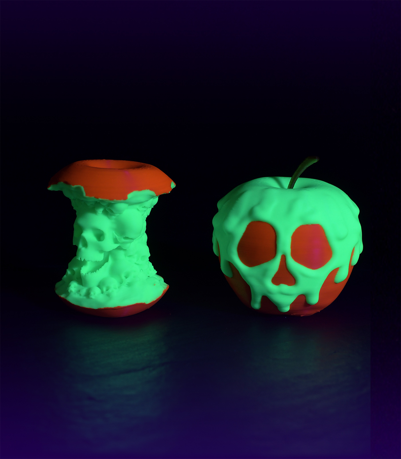 Apples of Death glowing under UV black light
